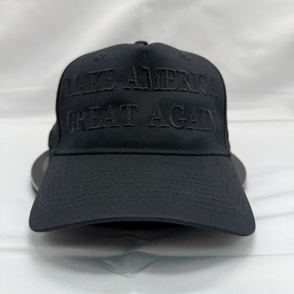 MAGA Hat - Black with Black Embroidery Thumbnail