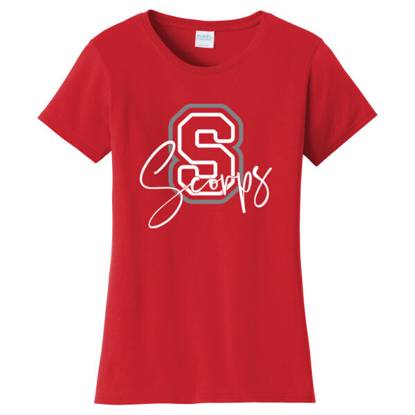 Big S/Scorps/Glitter Ladies Cotton Tee (J) Thumbnail