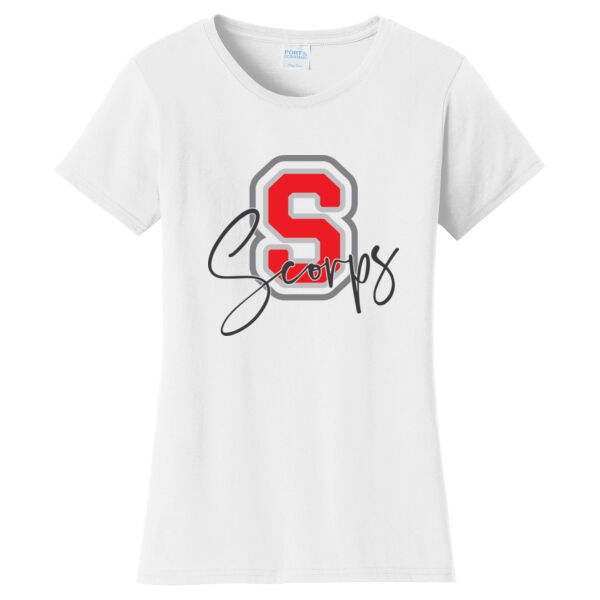 Big S/Scorps/Glitter Ladies Cotton Tee (J) Thumbnail