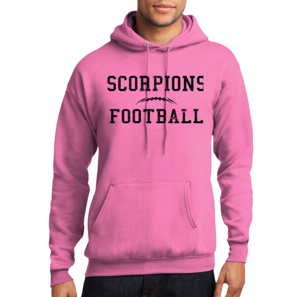 STING 'EM PINK OCTOBER - Adult Core Fleece Pullover Hooded Sweatshirt Thumbnail