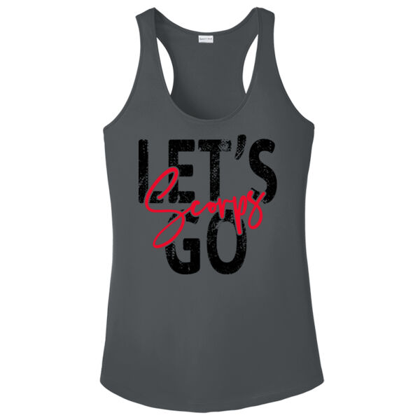 Let's Go Scorps ( AJ) - Women's PosiCharge ® Competitor Racerback Tank Thumbnail