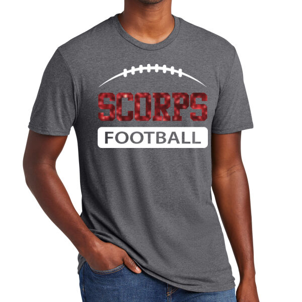Scorps Glitter Football Customize with your Last name & Player's Number (BF) - Adult Cotton Tshirt  Thumbnail