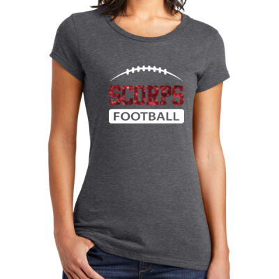 Scorps Glitter Football Customize with your Last name & Player's Number (BF) - Women Cotton Tshirt  Thumbnail