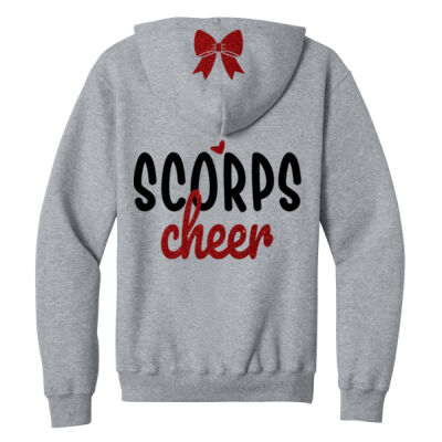 Scorps Cheer Glitter ADULT Hoodie with your name embroidered ! (CM&CN)  Thumbnail